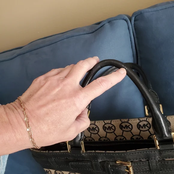 Michael Kors Monogrammed Canvas Handbag - Picture 2 of 16